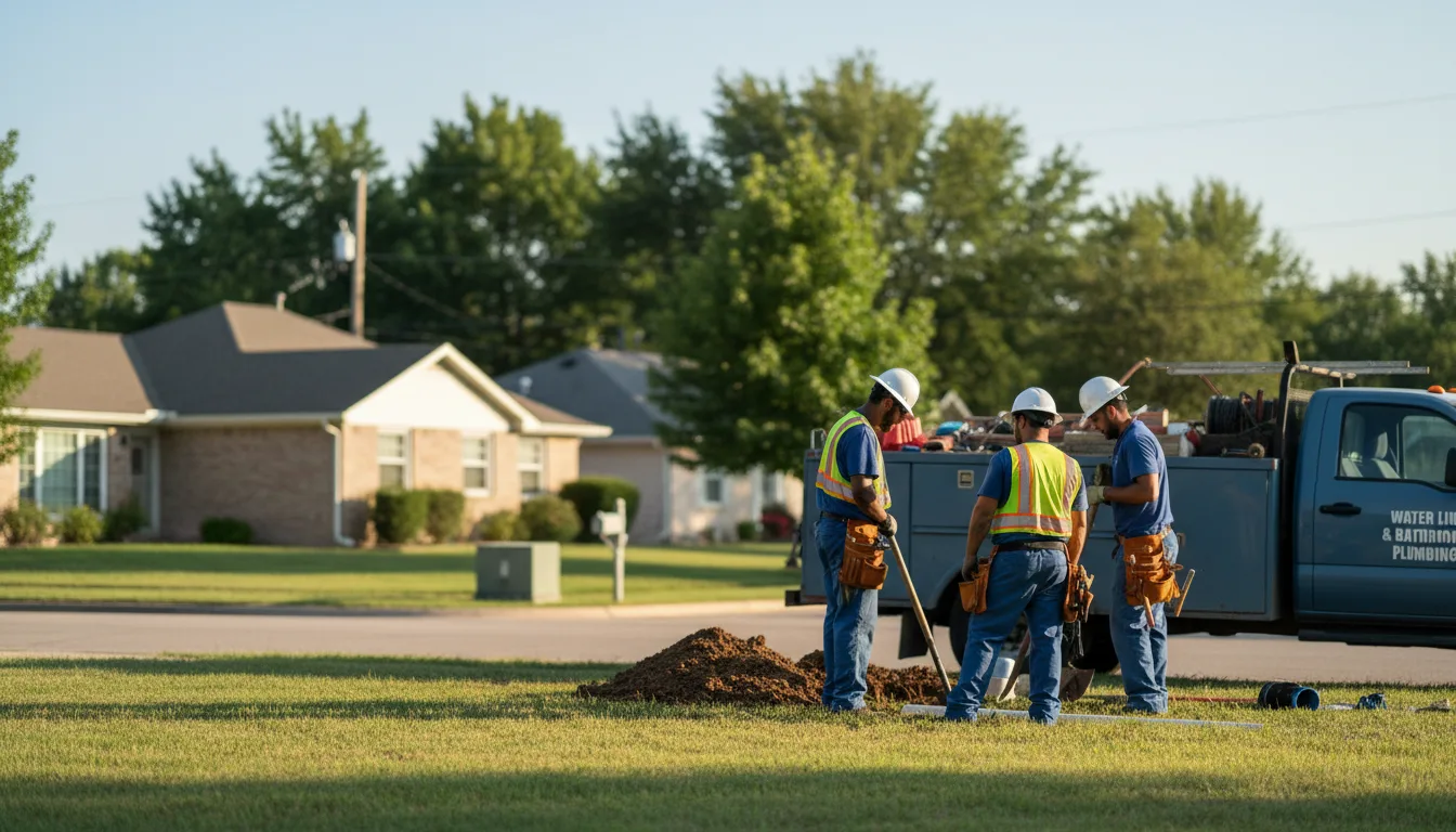 Residential water line and bathroom plumbing service in Markham, IL